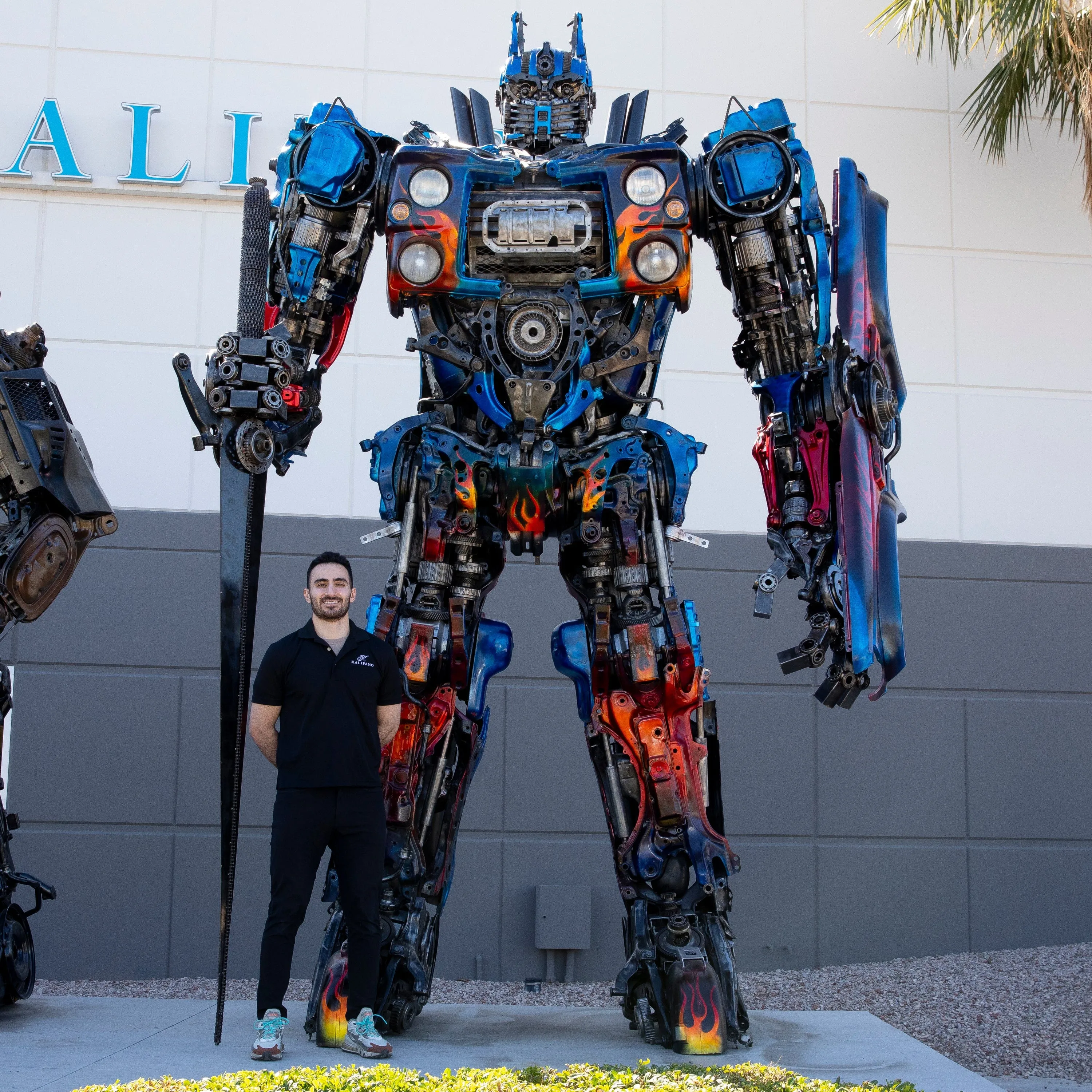 178 Optimus Prime Inspired Recycled Metal Art Sculpture