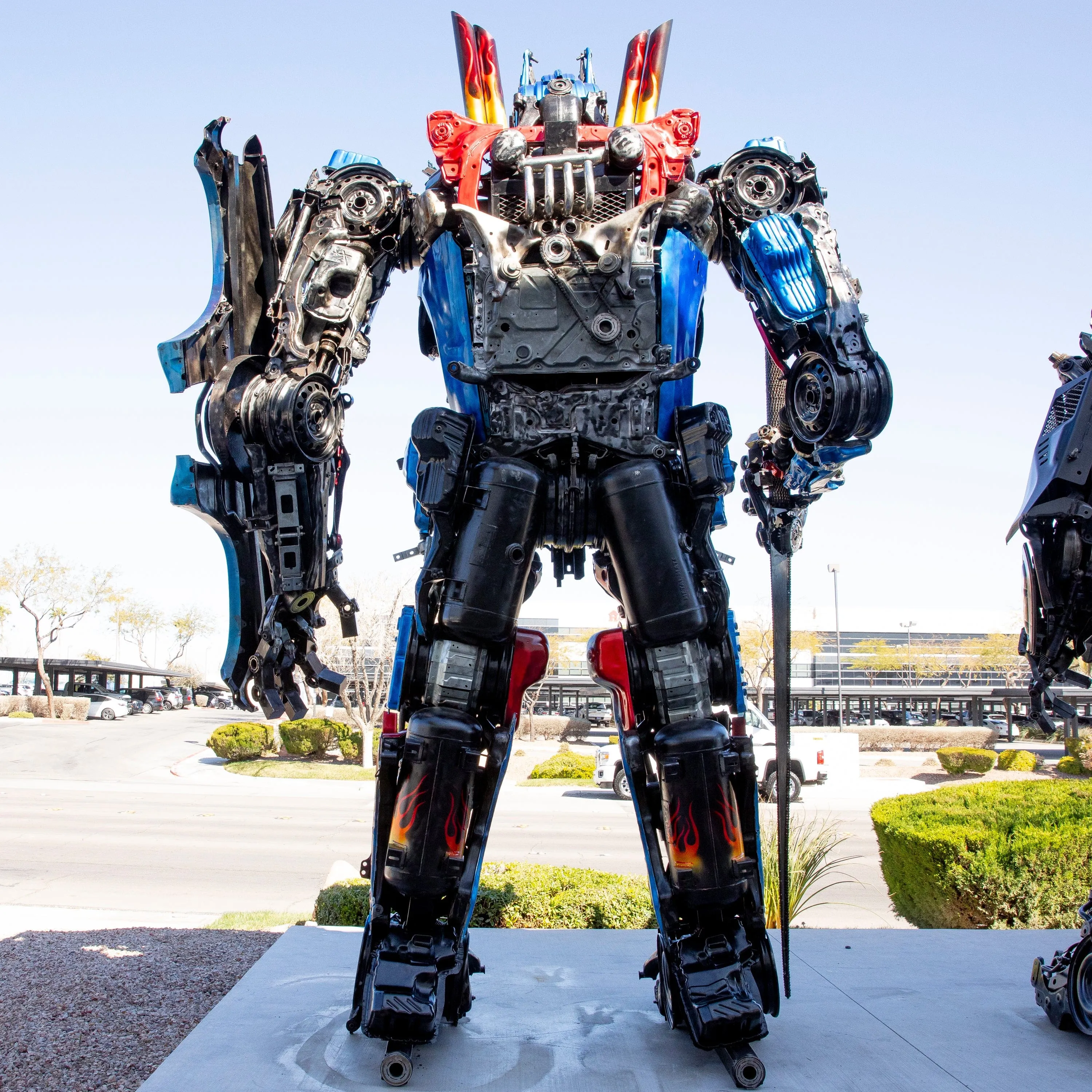 178 Optimus Prime Inspired Recycled Metal Art Sculpture