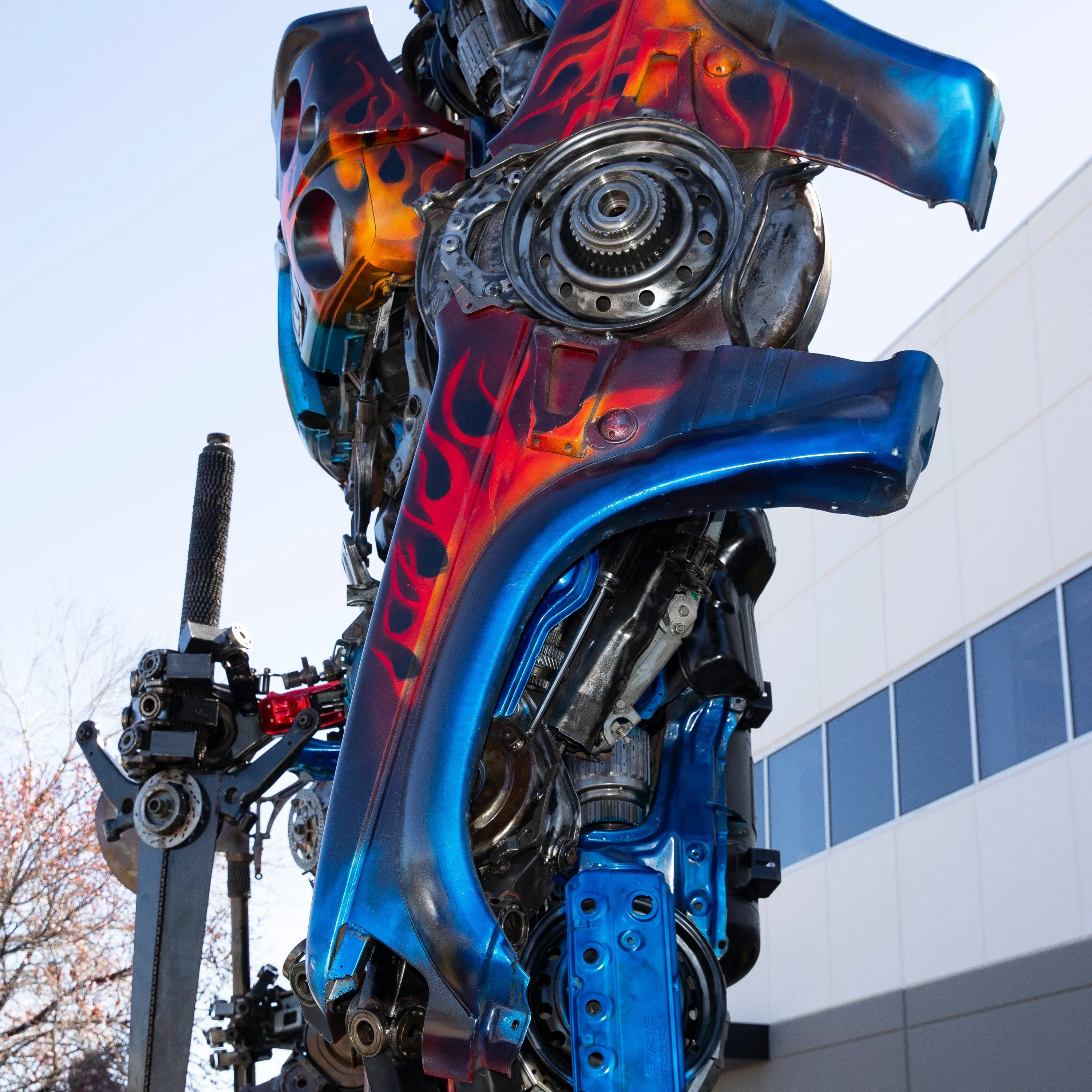 178 Optimus Prime Inspired Recycled Metal Art Sculpture