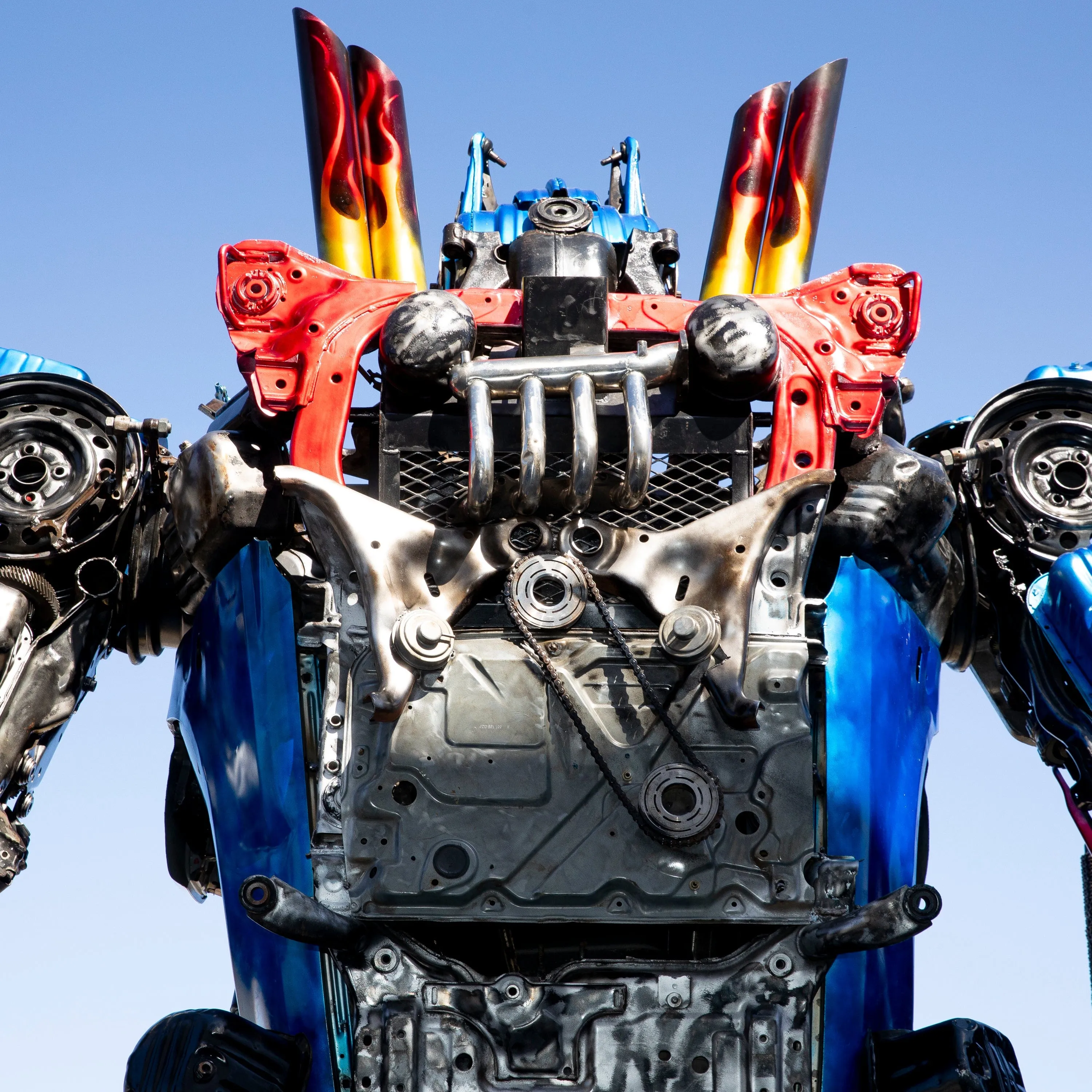 178 Optimus Prime Inspired Recycled Metal Art Sculpture