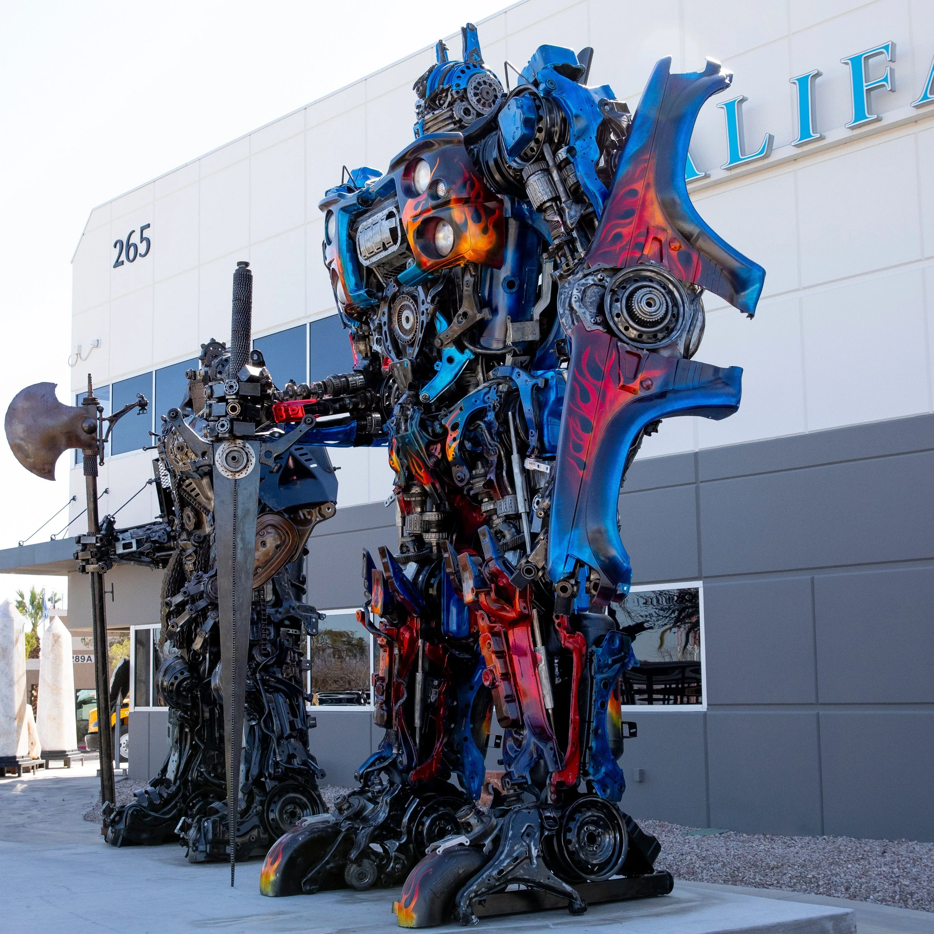 178 Optimus Prime Inspired Recycled Metal Art Sculpture