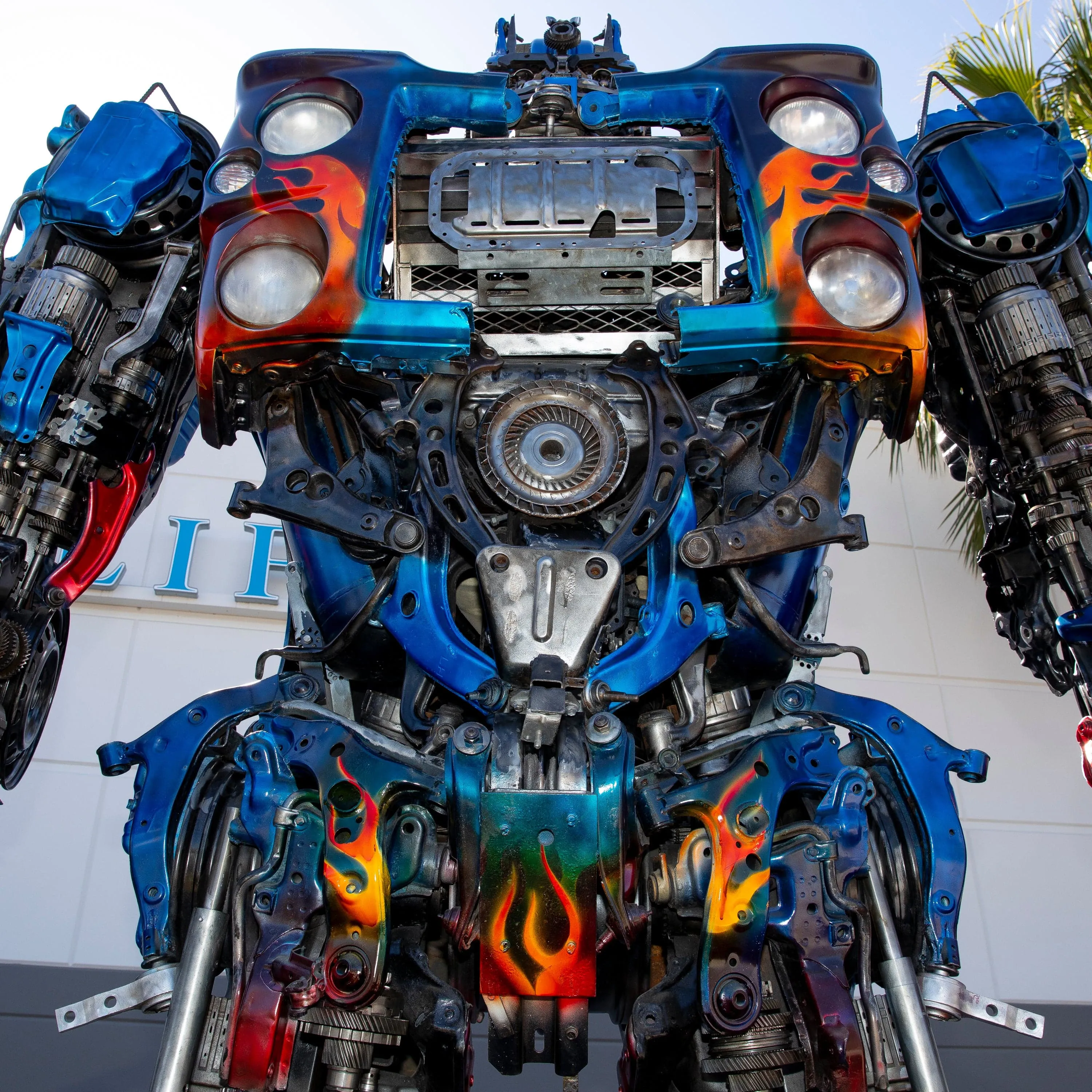 178 Optimus Prime Inspired Recycled Metal Art Sculpture