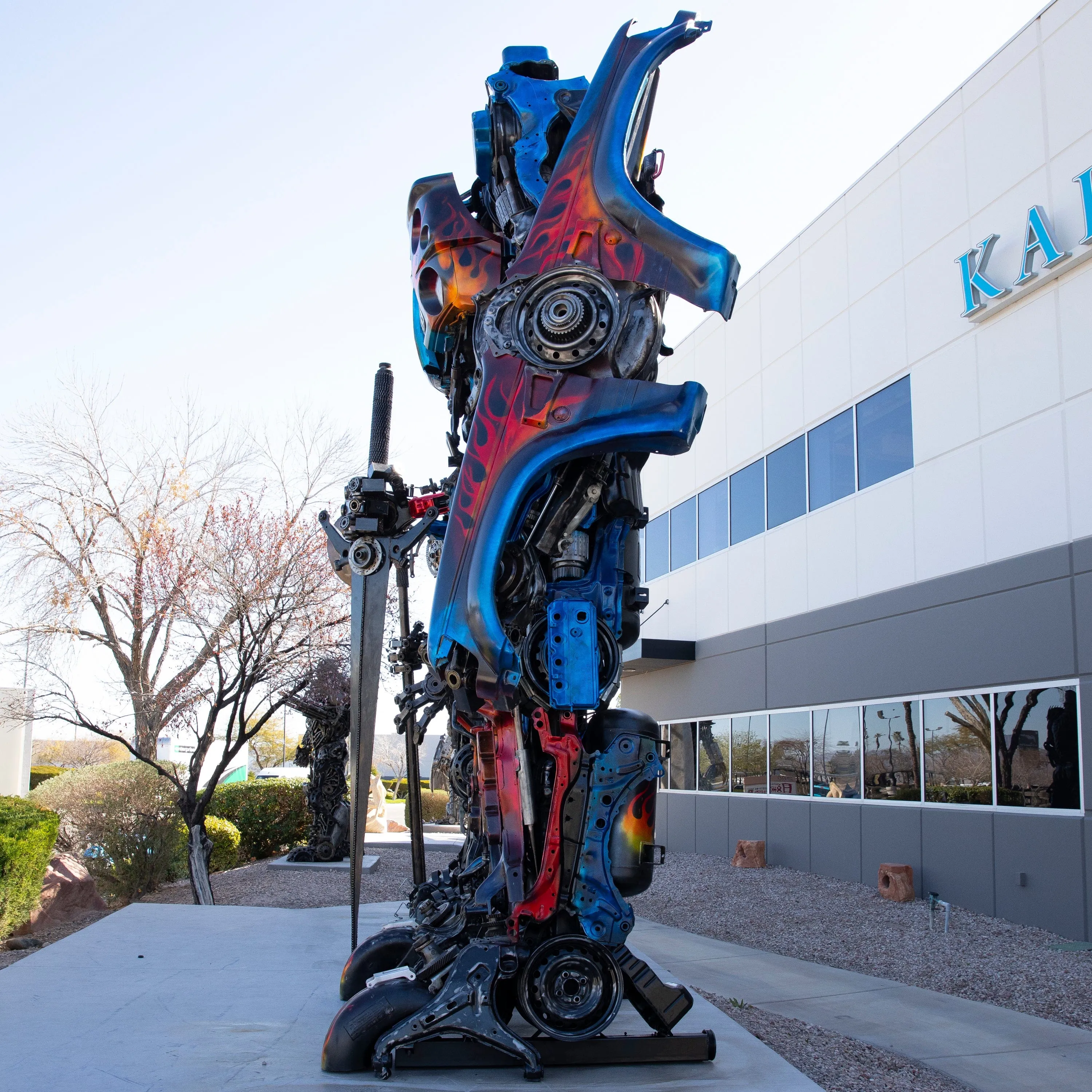 178 Optimus Prime Inspired Recycled Metal Art Sculpture