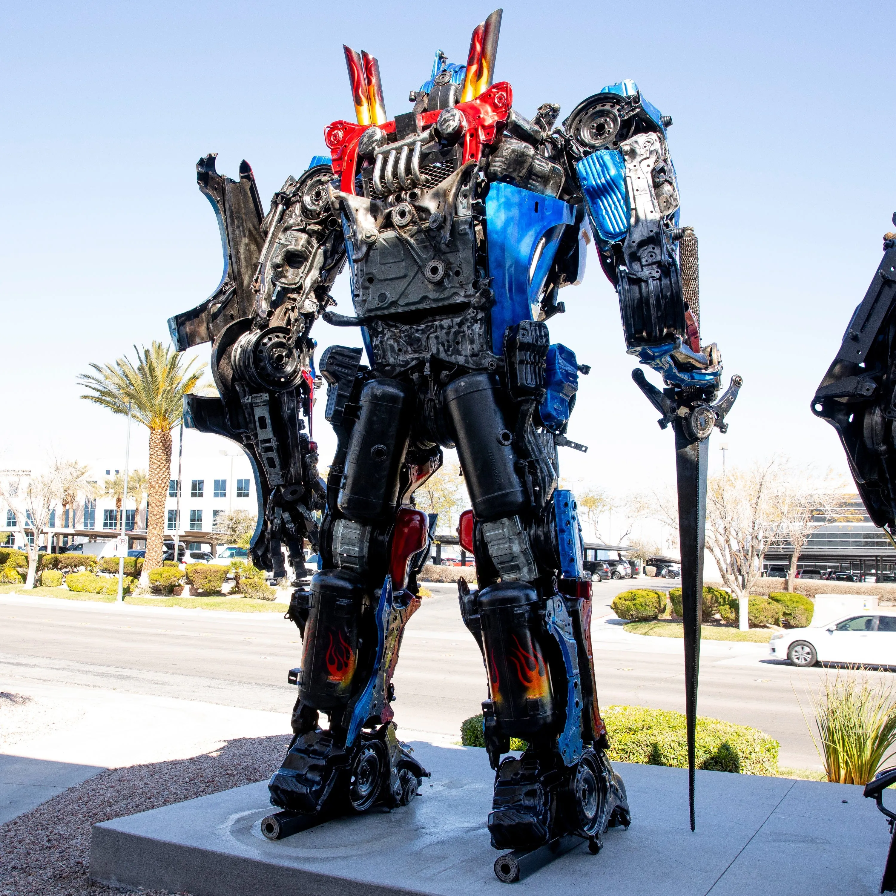 178 Optimus Prime Inspired Recycled Metal Art Sculpture