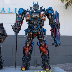 178 Optimus Prime Inspired Recycled Metal Art Sculpture