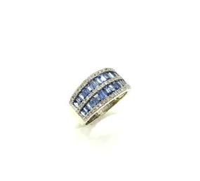 5 Row Tanzanite & Diamond Band