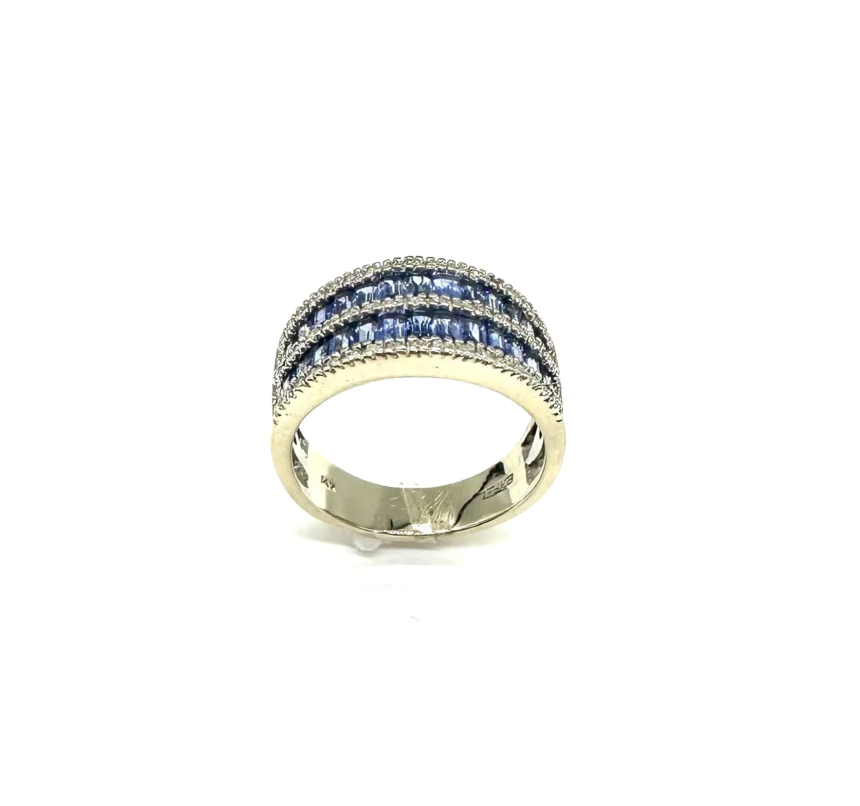 5 Row Tanzanite & Diamond Band