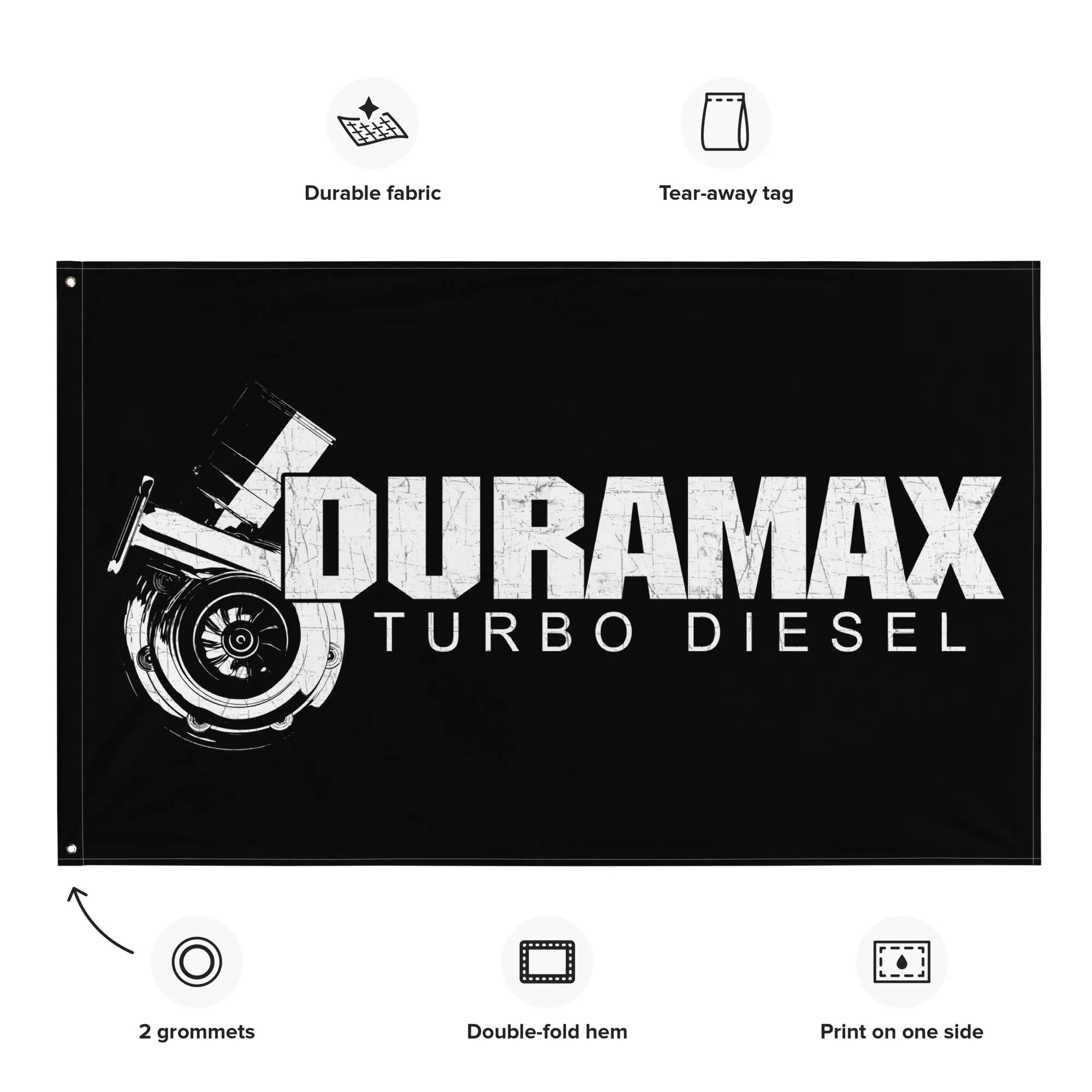 6.6 Duramax Diesel Truck Flag, Garage Decor, Dorm Poster, Man Cave Decoration