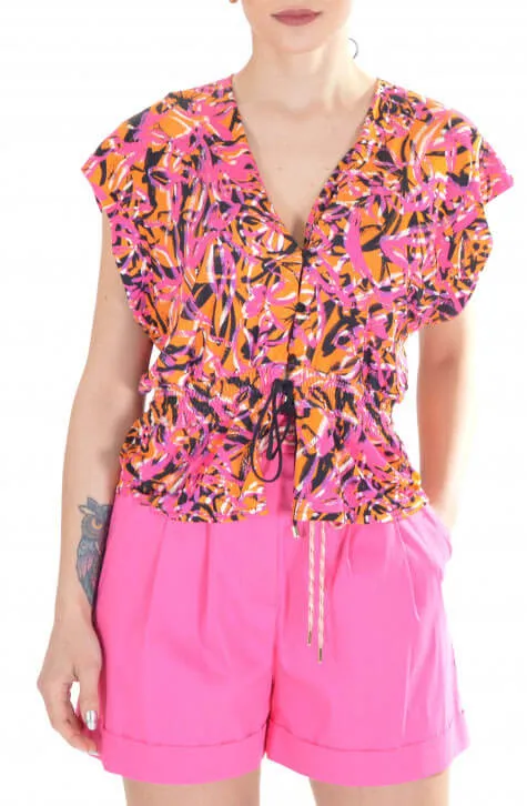 Abstract Juicy Orange Top