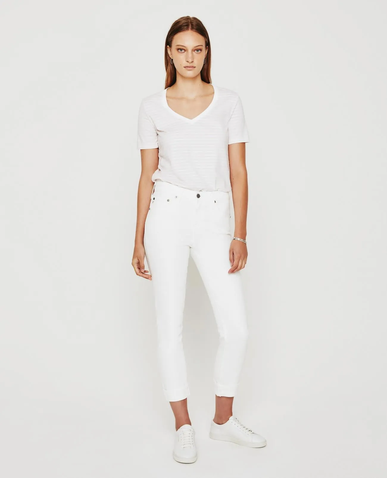 AG Denim Ex-Boyfriend Slim in White