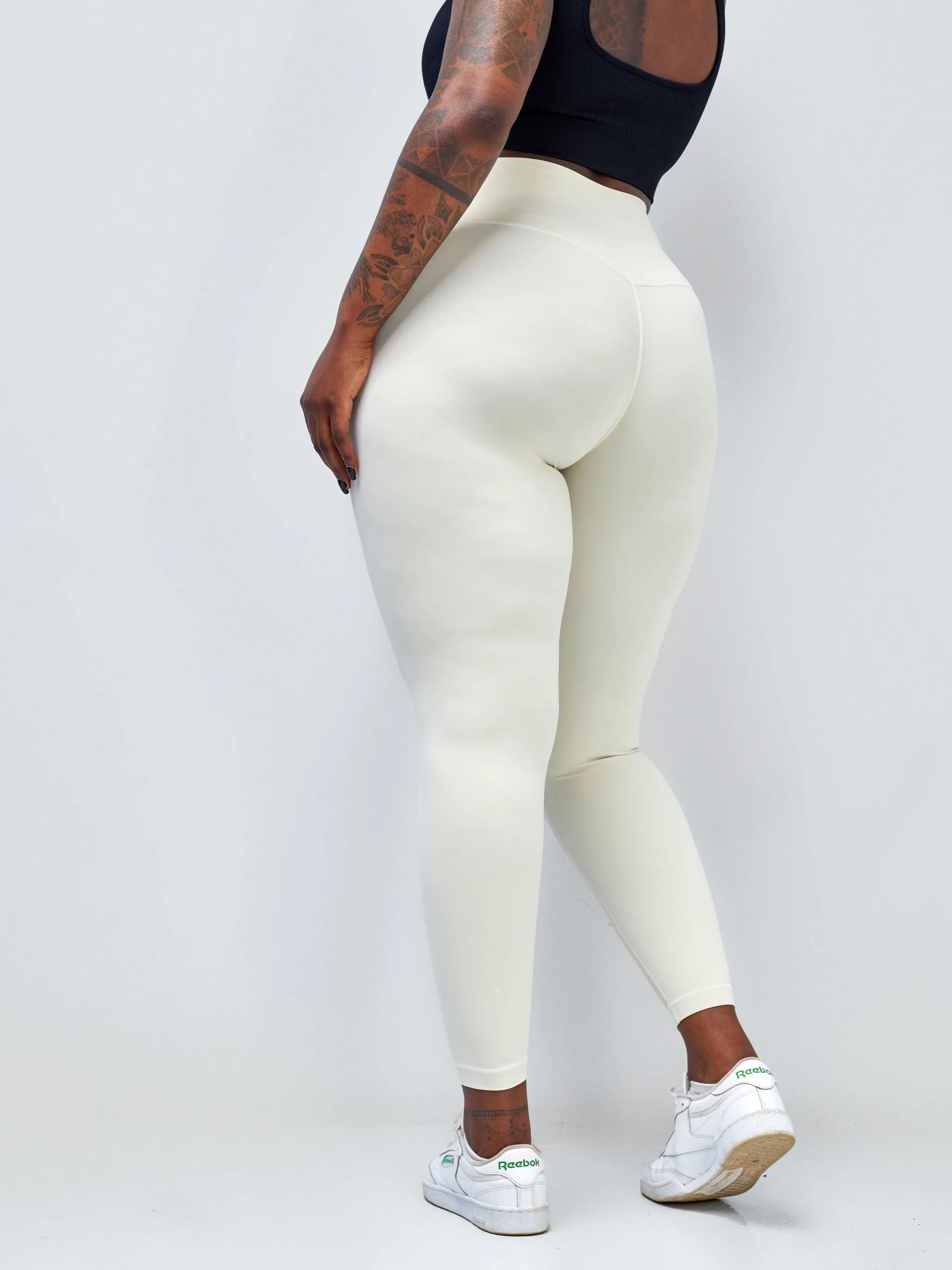 Ava Fitness Bella Workout Leggings - White