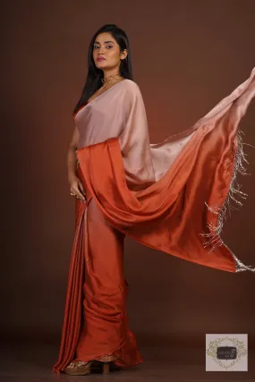 Badam Kulfi Ombré Georgette Saree