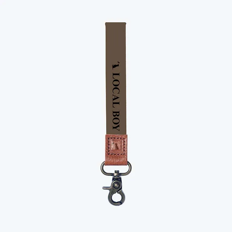 Brown Logo Wrist Lanyard