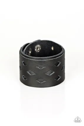 Bucking Bronco Black Bracelet - Paparazzi Accessories