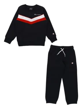 Champion boy's crew neck cotton tracksuit 306593 BS501 blue