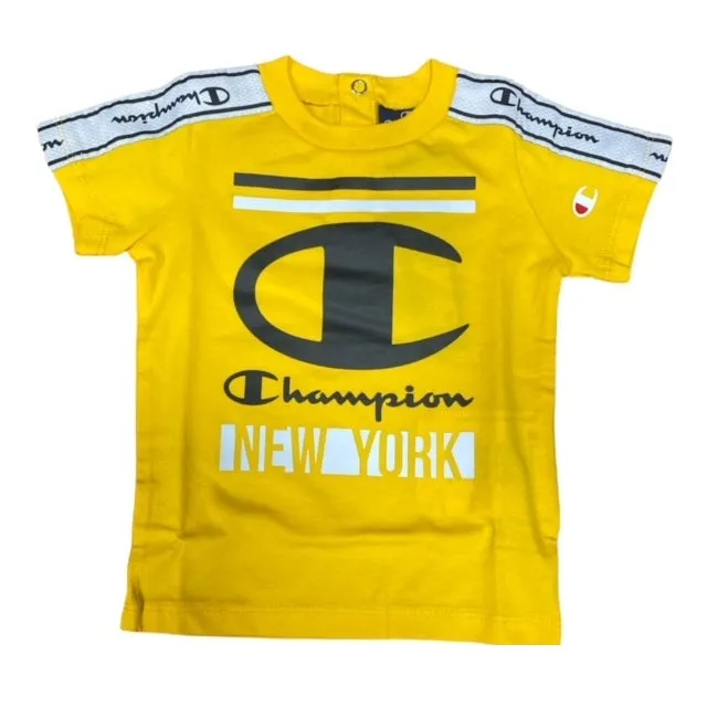 Champion Children's set t-shirt and shorts 305997 YS011 LCD yellow-black