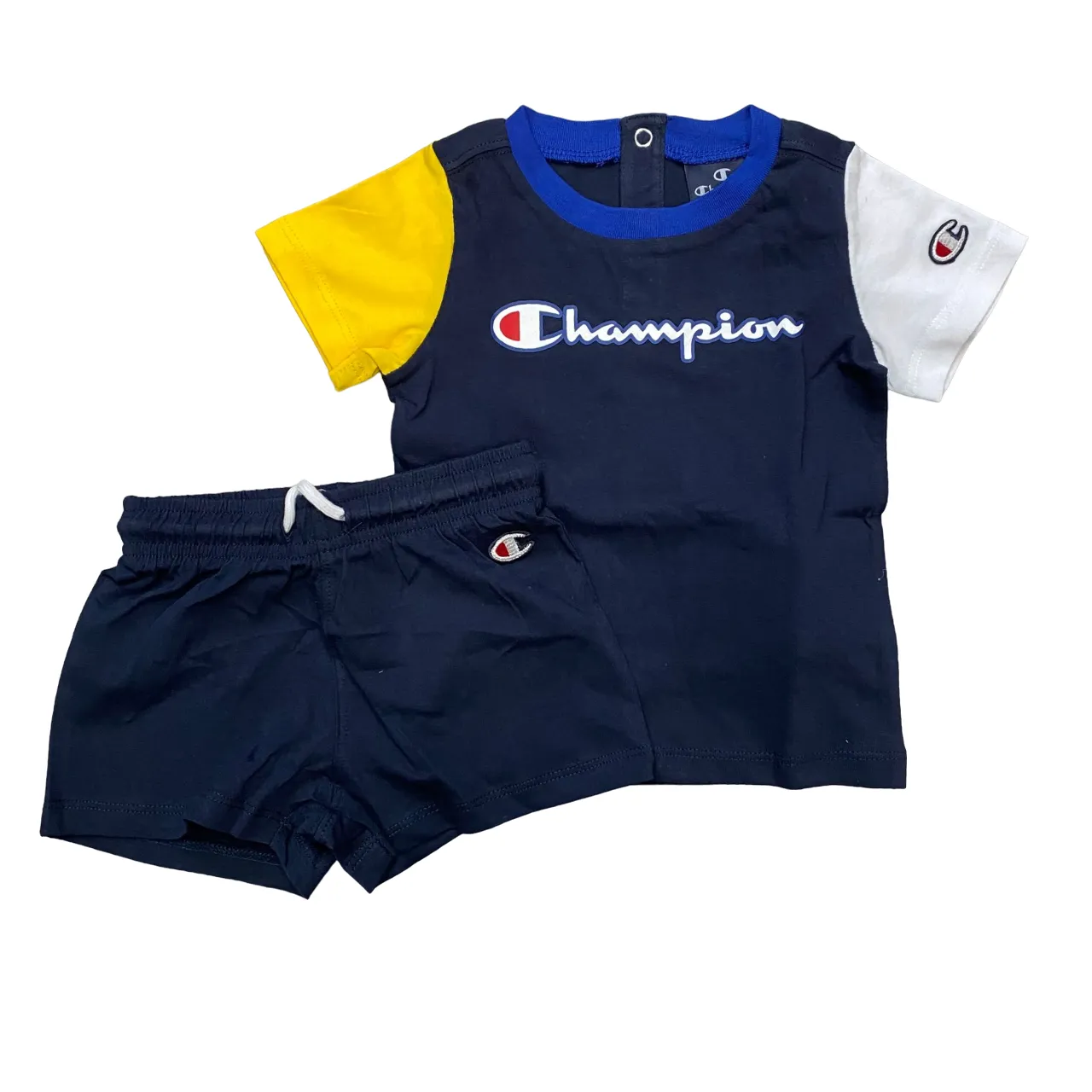 Champion Children's sports t-shirt and shorts set in cotton 306790 BS501 blue