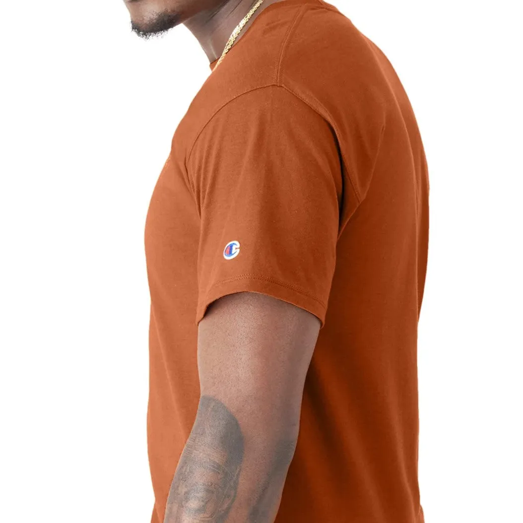 Champion Classic Crest Script Logo Graphic T-Shirt - Orange