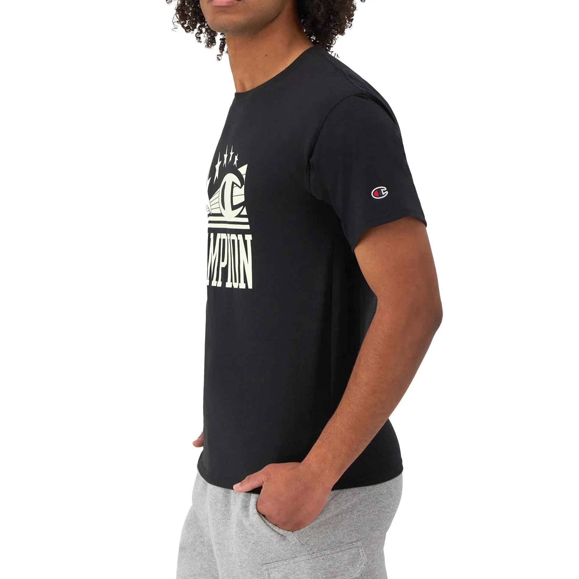 CHAMPION Classic Graphic T-Shirt, C & Stars Logo