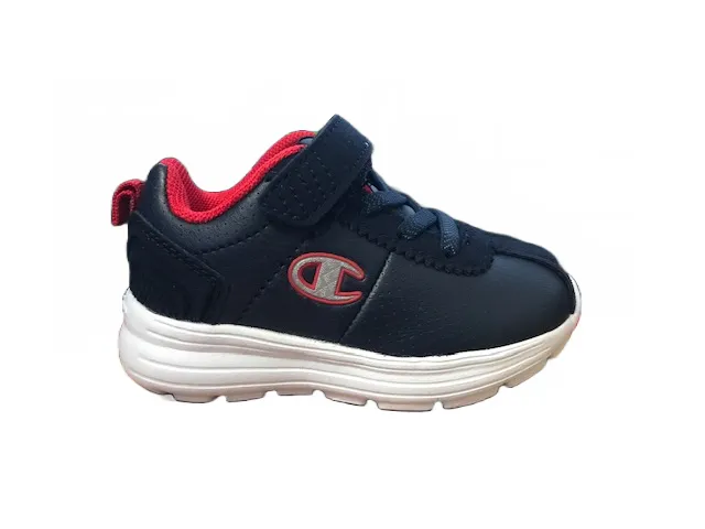 Champion Low Cut Shoe Cody PU B TD children's leather sneakers shoe with tear S31349-F18-BS501 navy