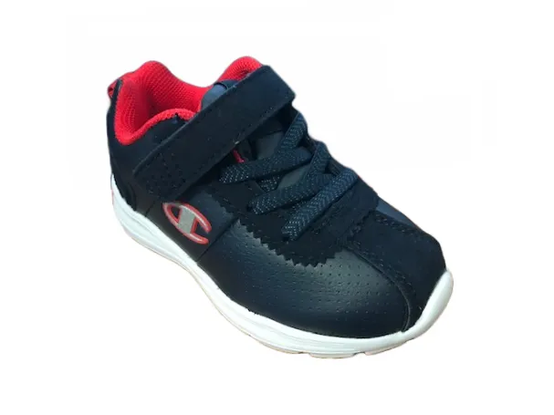 Champion Low Cut Shoe Cody PU B TD children's leather sneakers shoe with tear S31349-F18-BS501 navy