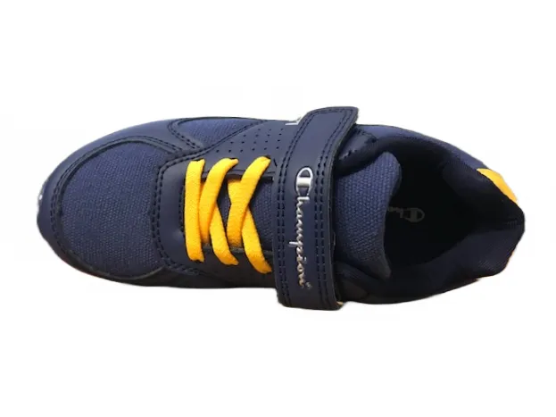 Champion Low Cut Shoe Erin Canvas B PS children's sneakers shoe in leather-canvas with tears S31495-S19-BS036 RBL-navy