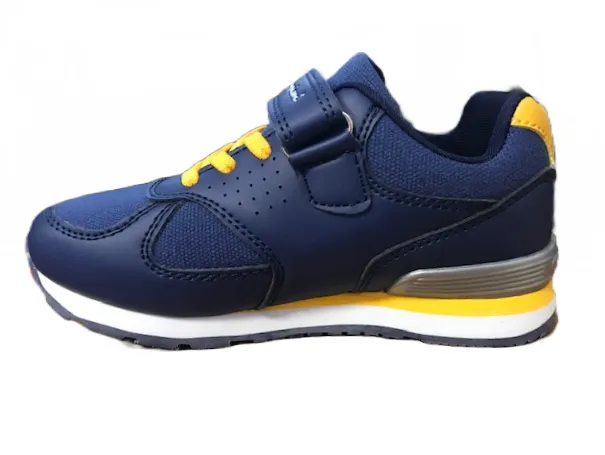 Champion Low Cut Shoe Erin Canvas B PS children's sneakers shoe in leather-canvas with tears S31495-S19-BS036 RBL-navy