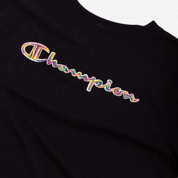 CHAMPION - Women - Paint Script Tee - Black