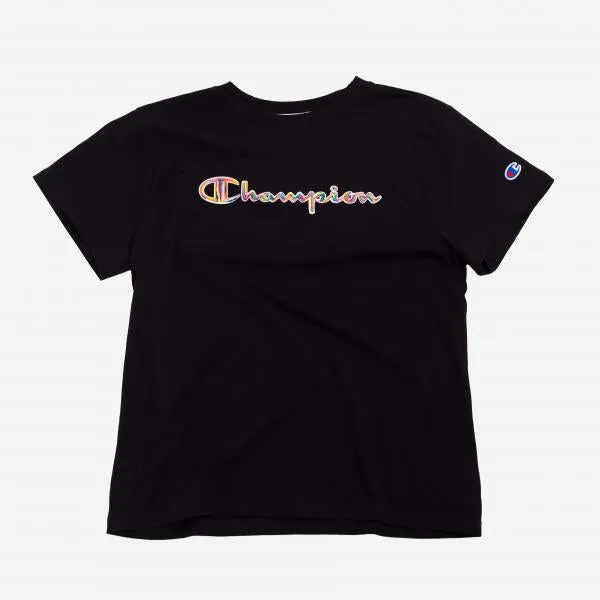 CHAMPION - Women - Paint Script Tee - Black