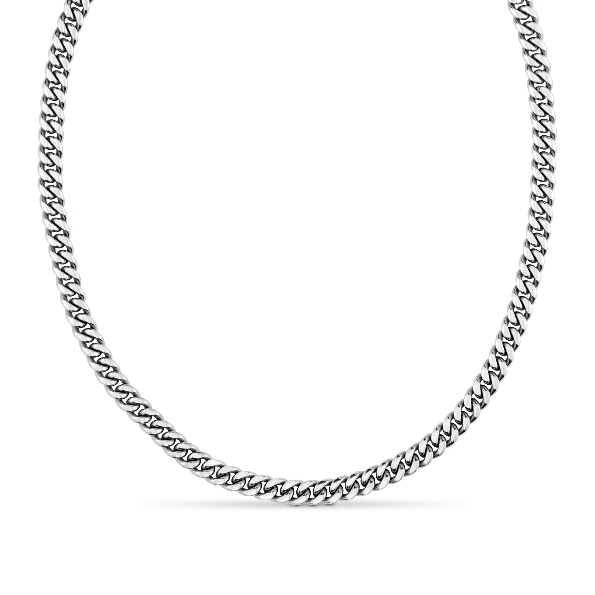 Chunky Flat Curb & Solid Clasp Necklace