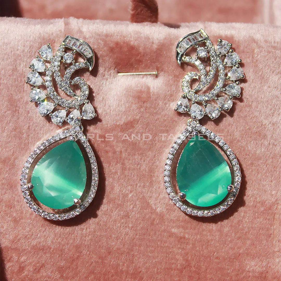 Crystal Glam Zircon Earrings