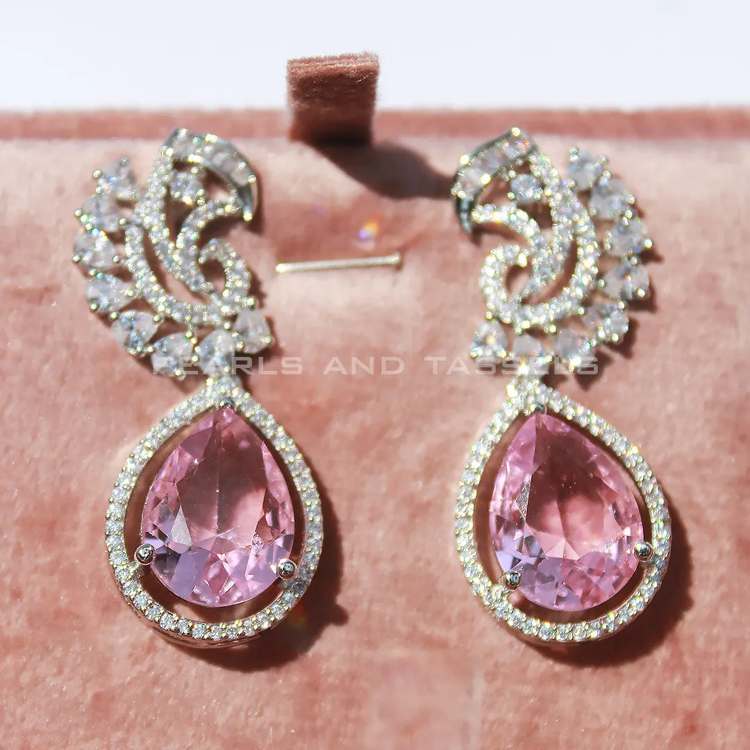 Crystal Glam Zircon Earrings