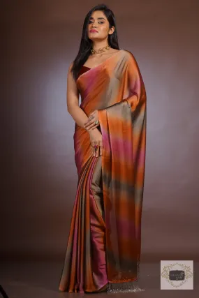 Desert Rainbow Georgette Silk Ombré Saree