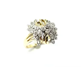 Diamond Cluster Flower Ring