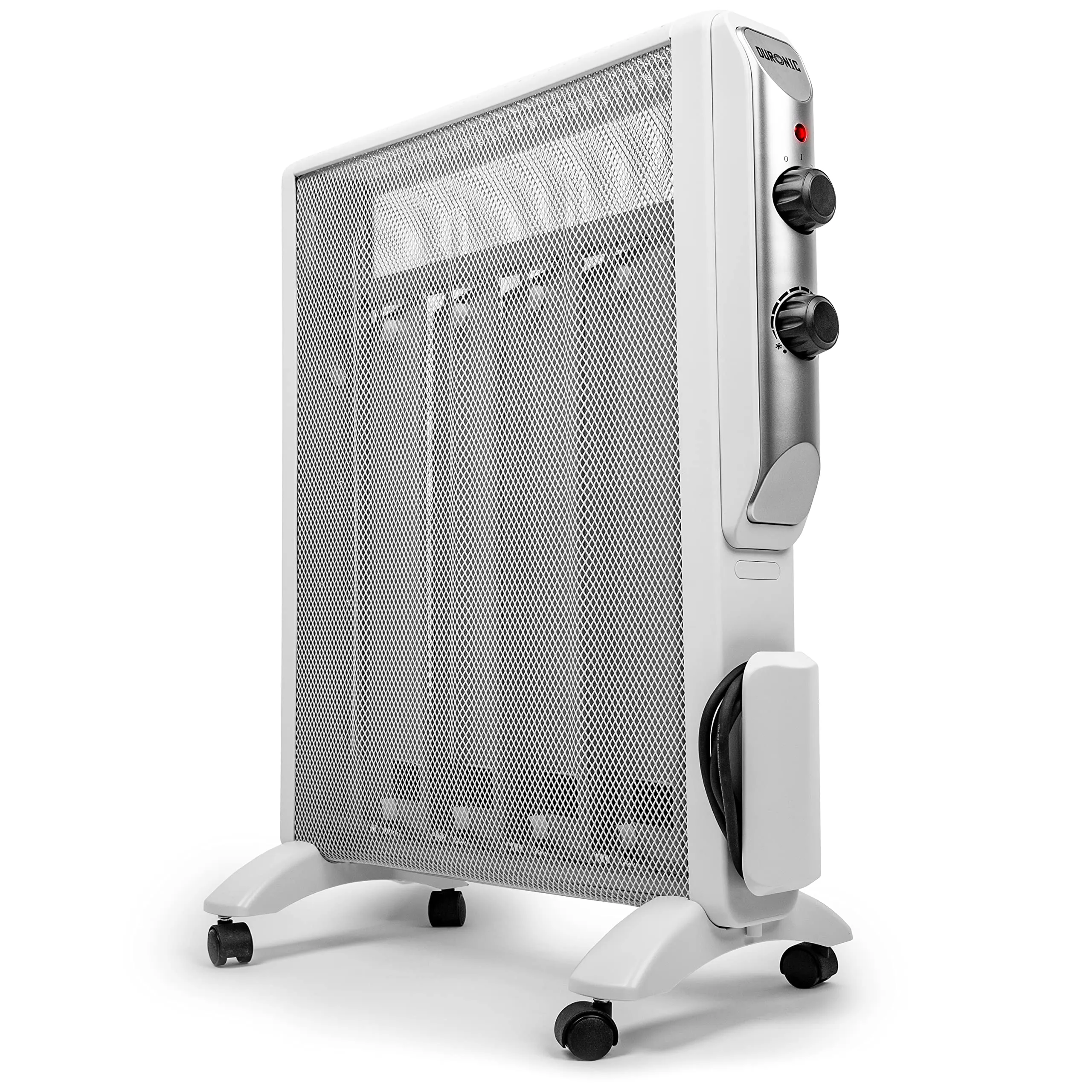 Duronic Electric Heater HV220 WE Oil Free Convection Heaters, Micathermic Panel Heaters, Portable Mica Panel Heater for Heating up Homes, Bedrooms, Offices & Garage Spaces