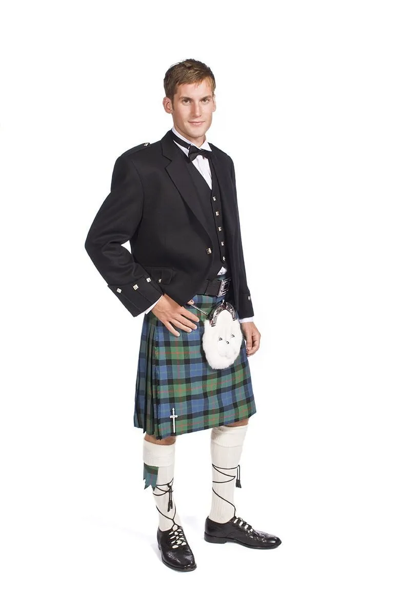 Economy Argyle Jacket Kilt Outfit with 8 Yard, 16oz Bespoke Wool Kilt