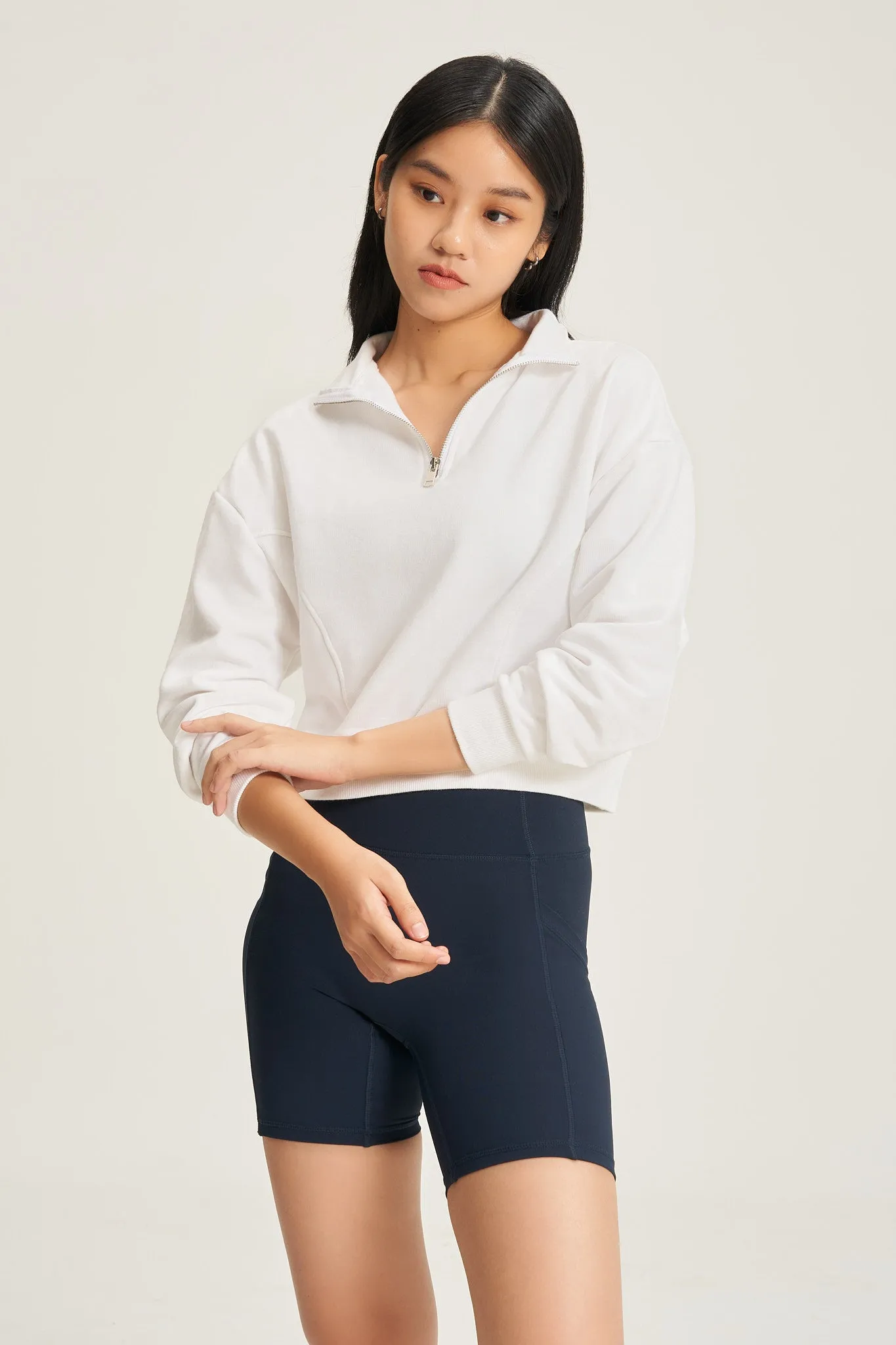 Effortless Half Zip in Yoghurt