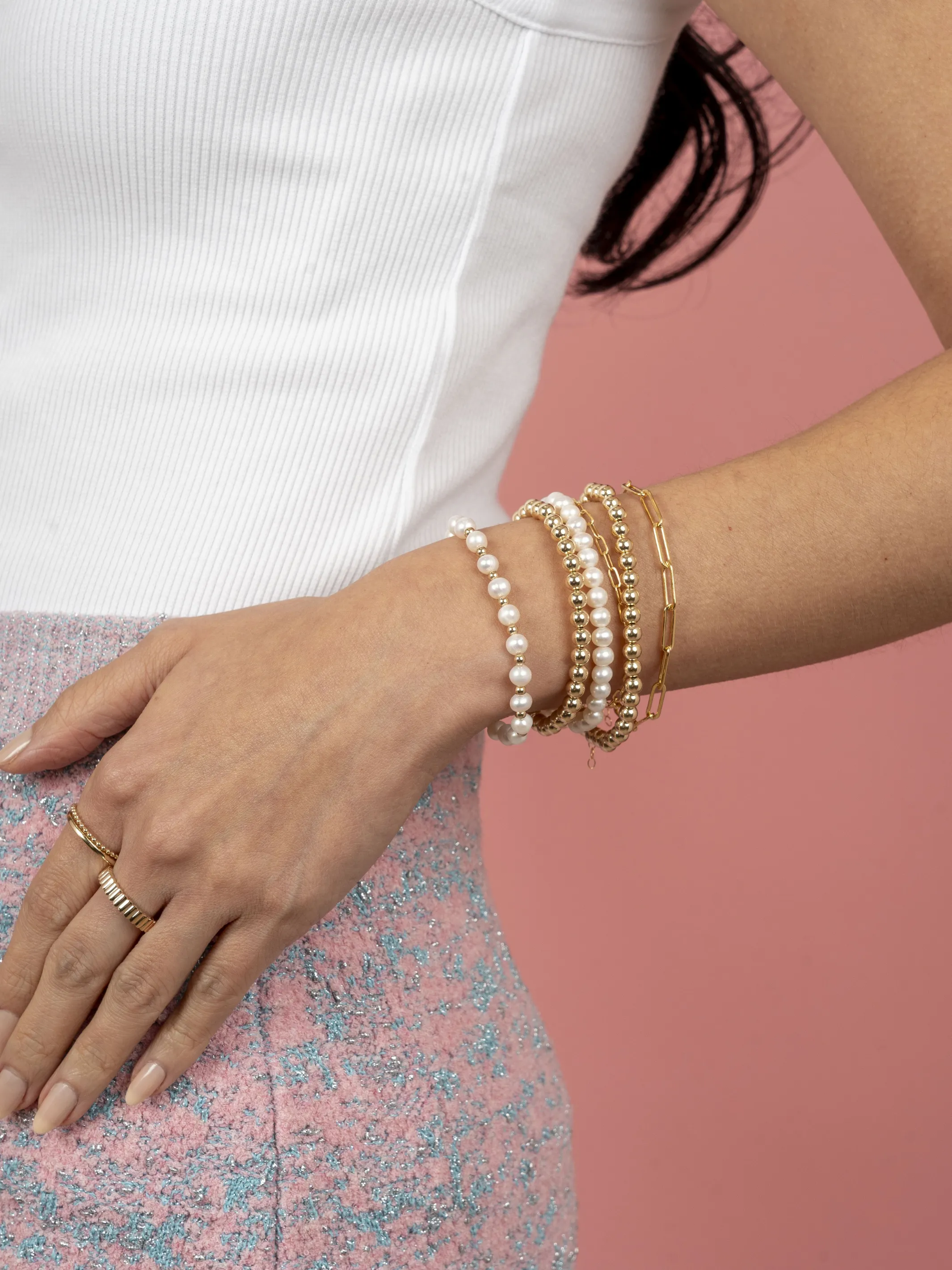 Emma Pearl Stretch Bracelet