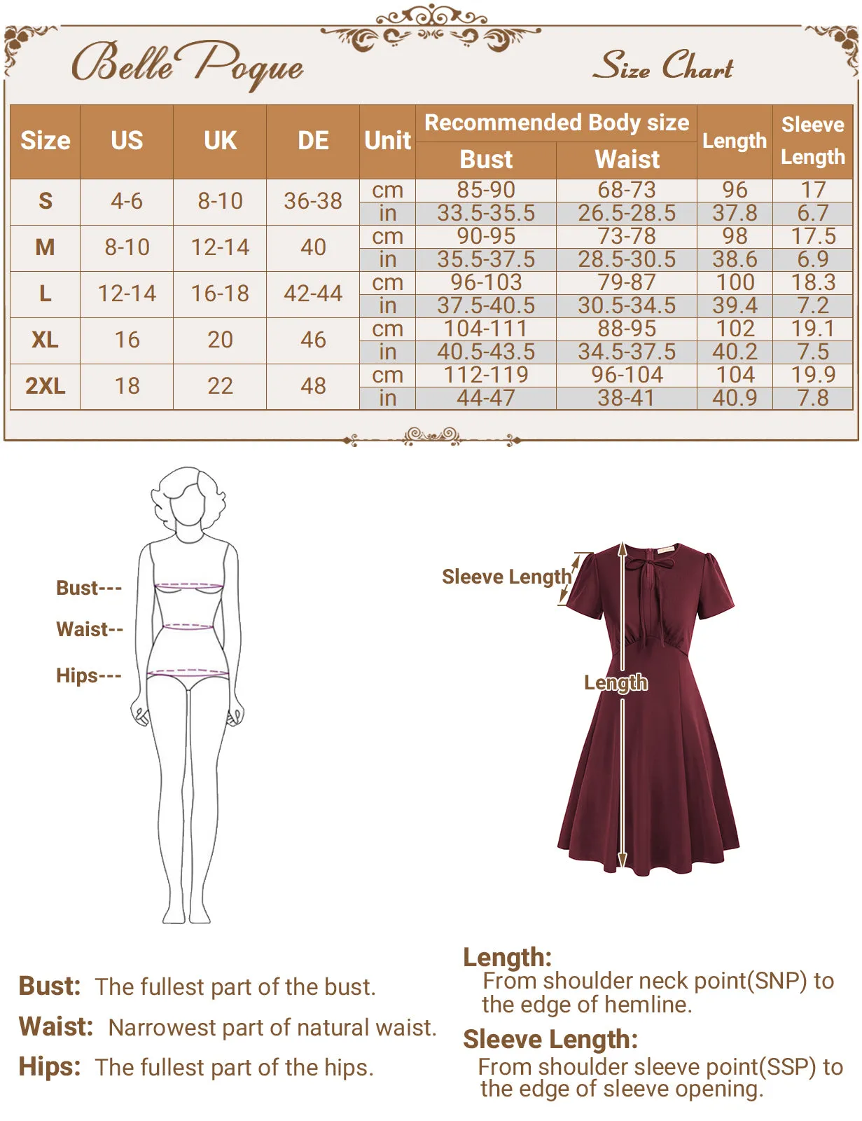 Fans Look of Vintage A-Line Swing Dress Keyhole Tie Dress Round Neck Work Dress Tea Dress