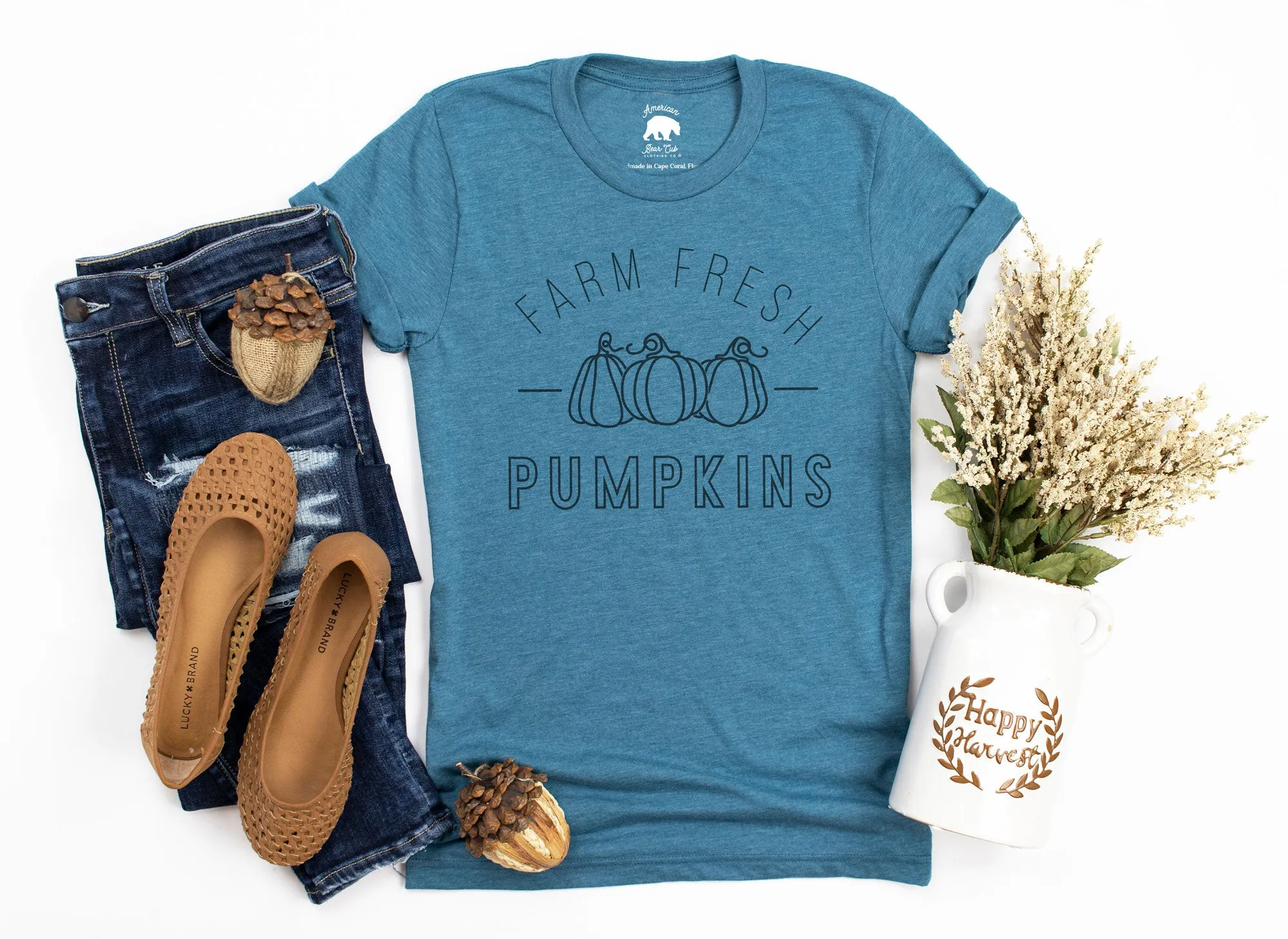 Farm Fresh Pumpkins Shirts - light or dark artwork