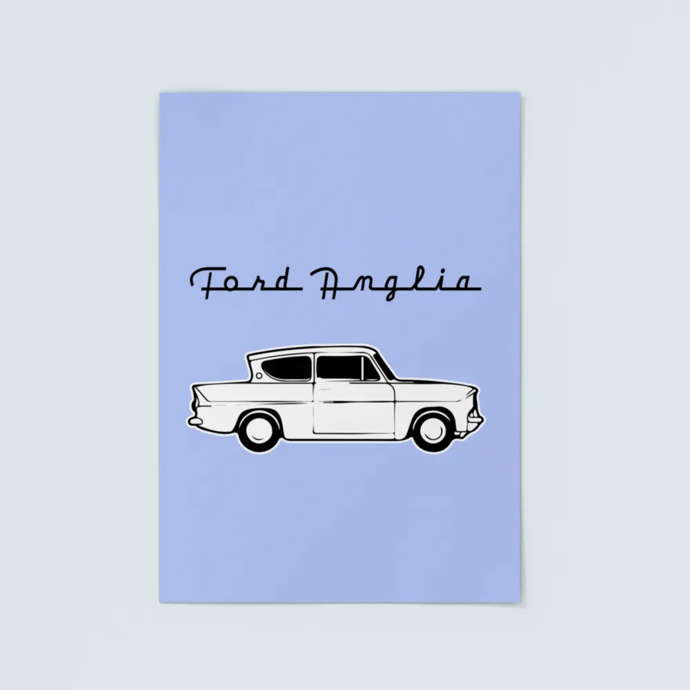 Ford Anglia A3 Tin Sign