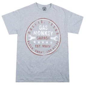 GAS MONKEY GARAGE T-SHIRT GREY - TS4V1CGSM