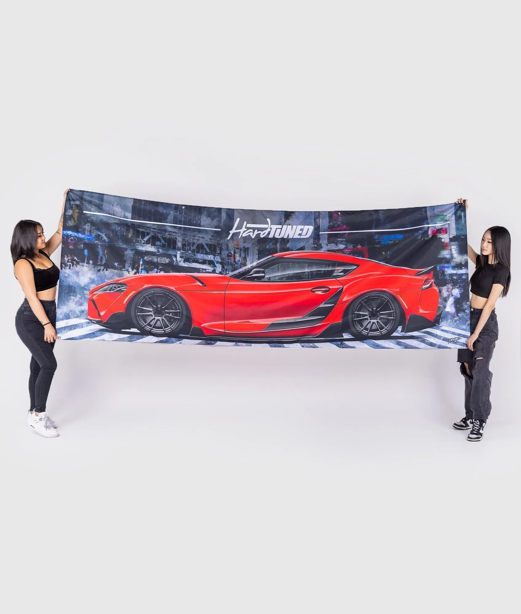 Giant Toyota Supra MKV Red Garage Flag