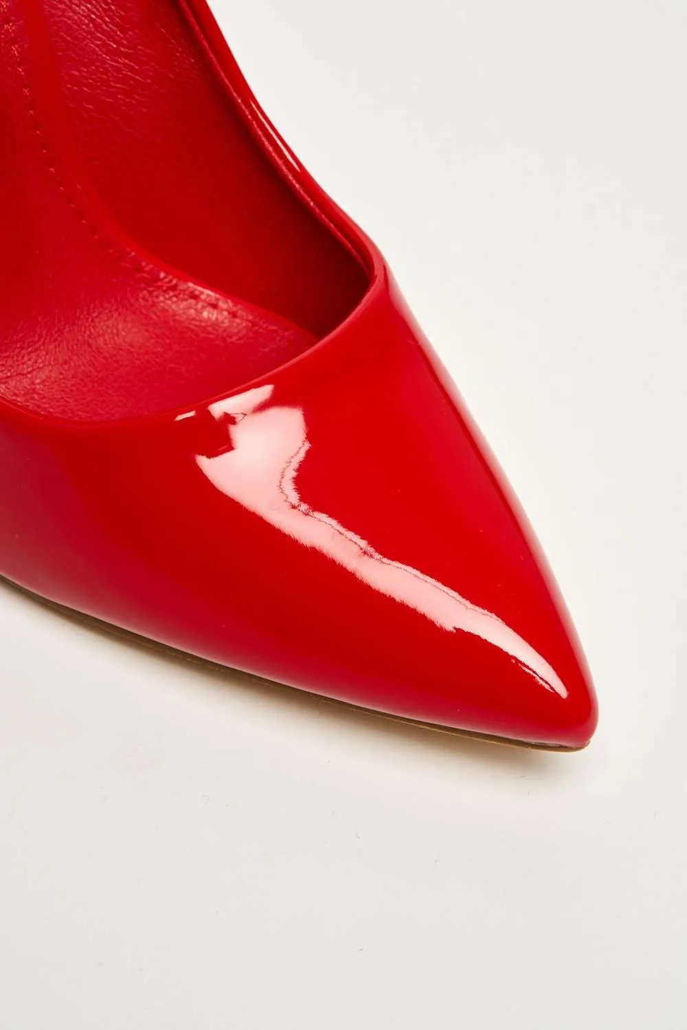 Gina Spool Heel Court Shoes in Red Patent