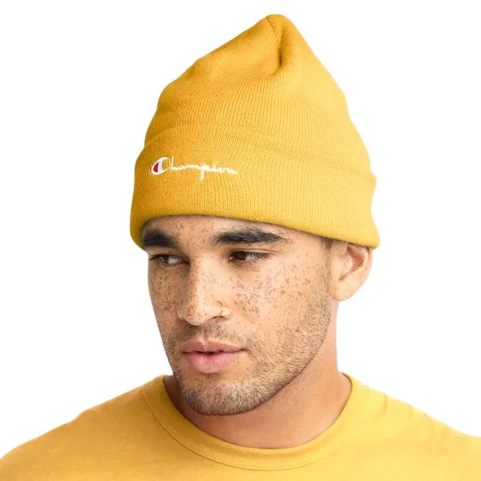 Gorro Champion Logo Amarillo