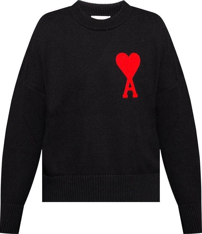 Heart Logo Common Wool Sweater Oversized Fit S B-687512