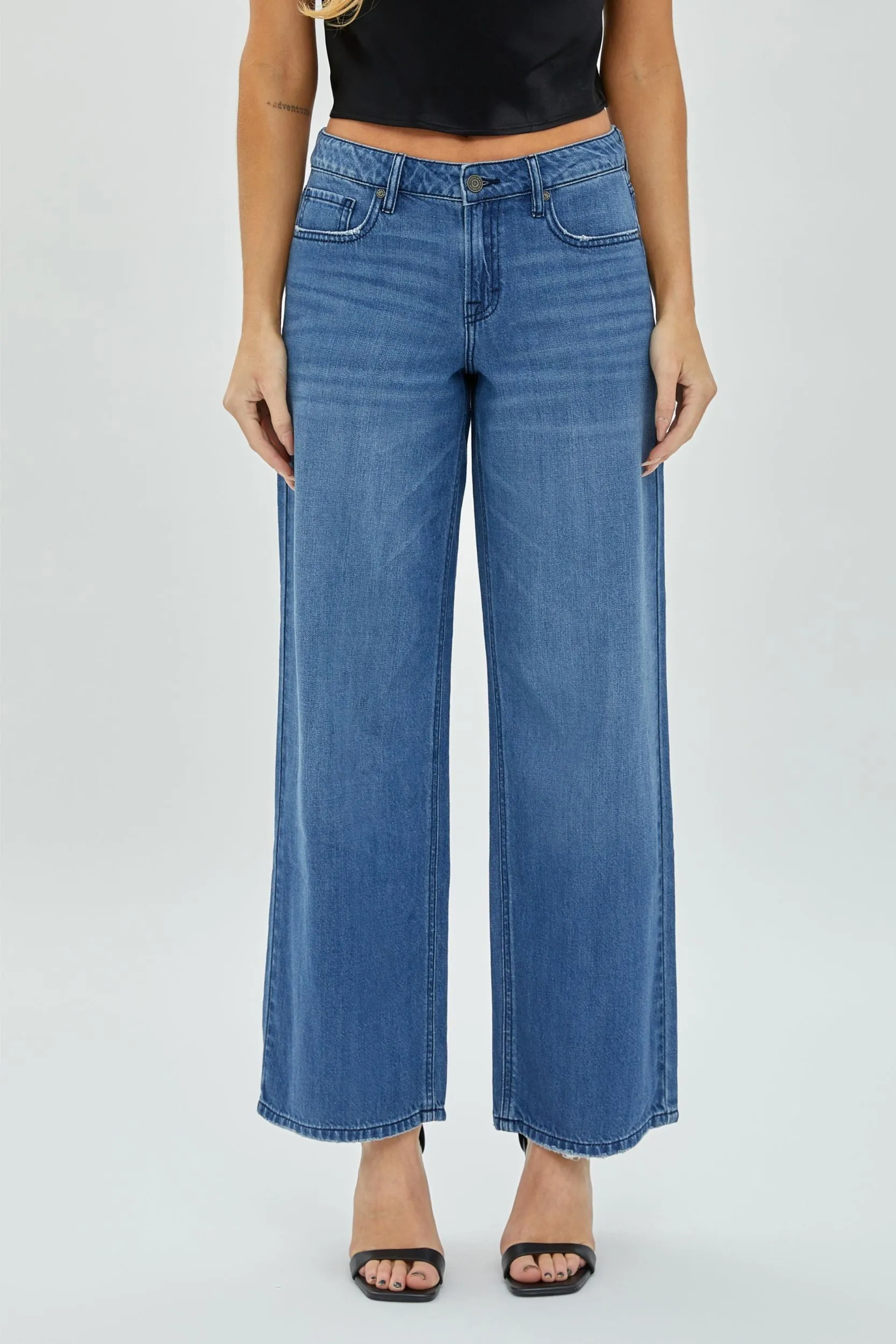 Hidden Nori Clean Wide Leg Jean