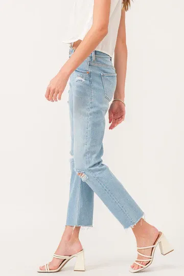 Jodi Super High Rise Cropped Straight Jeans