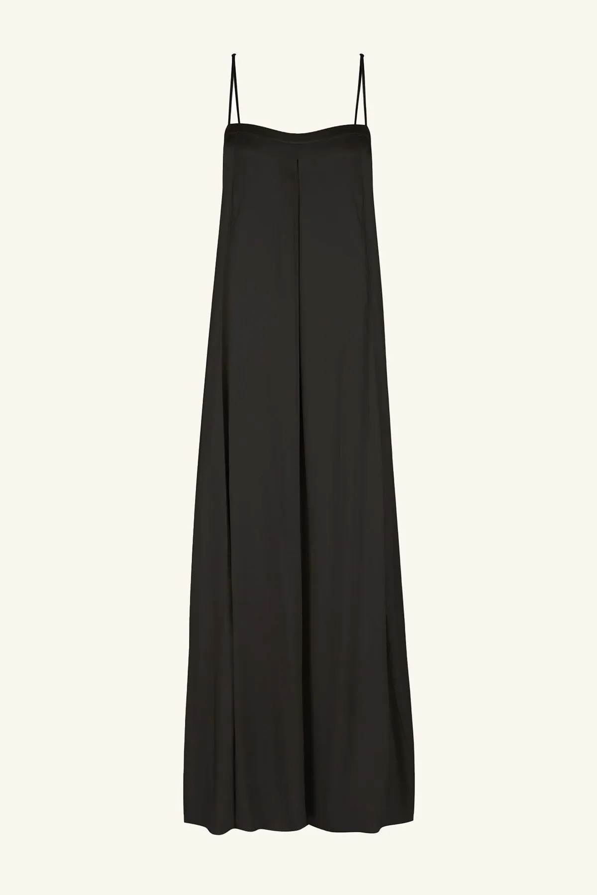 LA LUNE COLUMN MAXI DRESS - BLACK