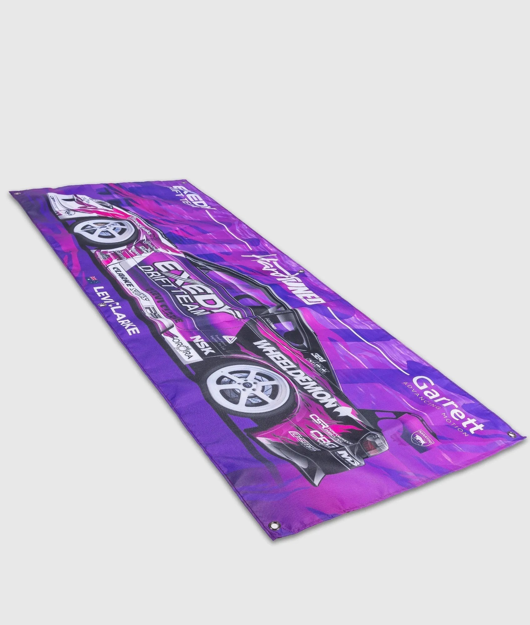 Levi Clarke Premium S15 Garage Flag - Durable and Stylish Outdoor Decoration for Enthusiasts